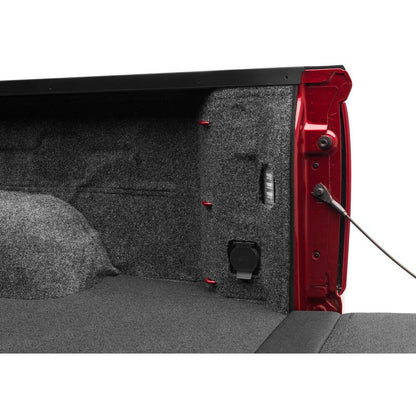 BedRug 20+ Silverado/Sierra HD 6'9" Bed w/o Multipro Tailgate Impact Bed Liner w/ Tailgate Mat w/o Multi-Pro Tailgate - Charcoal (ILC20SBK) installed in truck bed