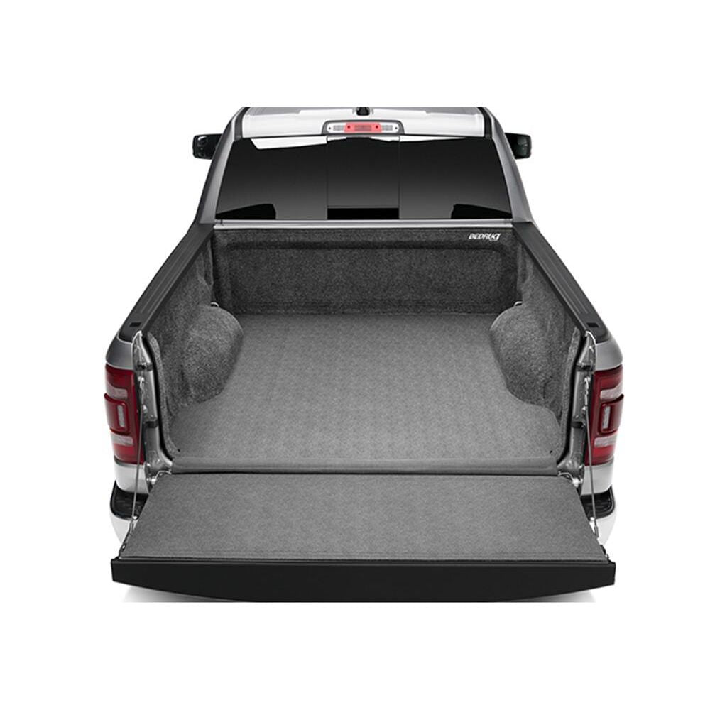 BedRug 2015-2026 Ford F-150 / 2022-2026 F-150 Lightning 5'5" Bed Impact Bed Liner w/ Tailgate Mat - Charcoal (ILQ15SCK) installed in truck bed.