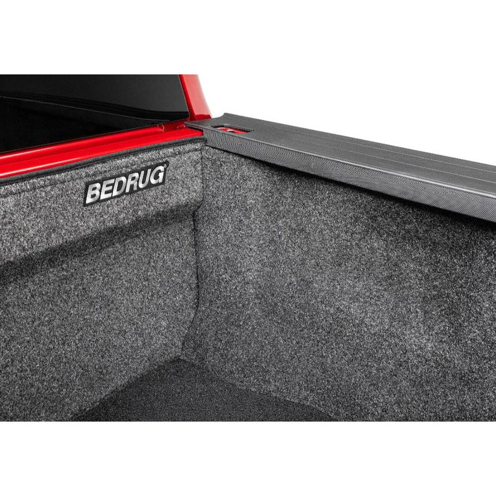 BedRug 17-23 Ford Super Duty 6'6" Bed Impact Bed Liner w/ Tailgate Mat - Charcoal (ILQ17SBK) interior view of bed liner.