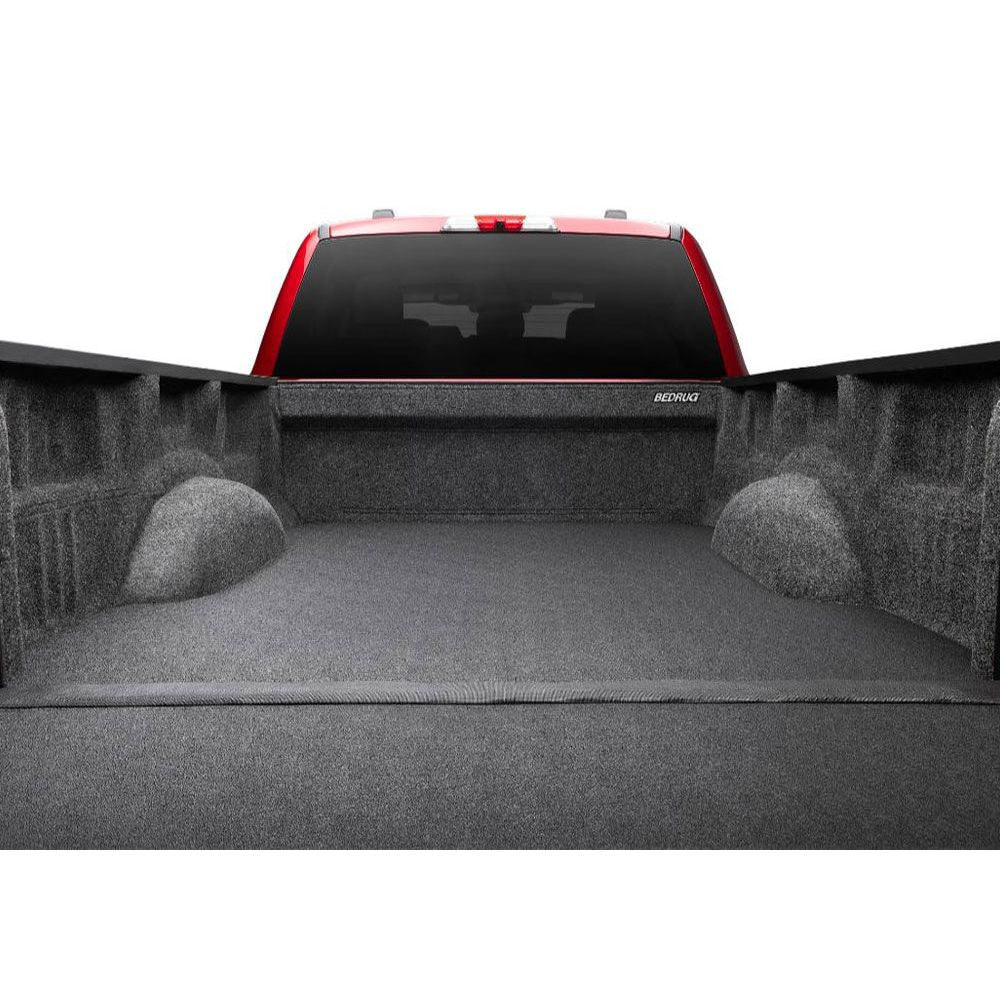 BedRug 17-23 Ford Super Duty 6'6" Bed Impact Bed Liner w/ Tailgate Mat - Charcoal (ILQ17SBK) installed in truck bed