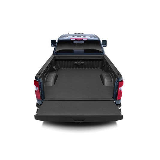 BedRug 20+ GM T1Xx HD 6'9" Bed w/o Multi-Pro Tailgate Impact Bed Mat - Charcoal (IMC20SBS) installed in truck bed view.