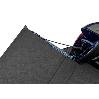 BedRug 20+ GM T1Xx HD 6'9" Bed w/o Multi-Pro Tailgate Impact Bed Mat - Charcoal (IMC20SBS) close-up view highlighting tailgate gap guard.