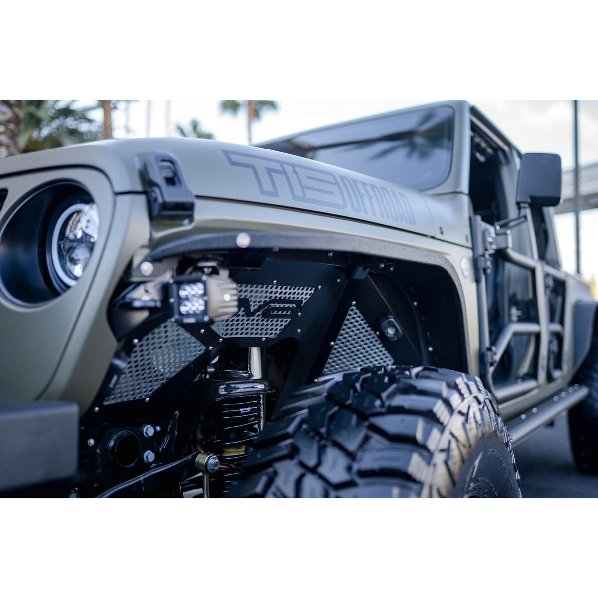 DV8 OFF-ROAD | 2018 2023 Jeep Wrangler JL JLU Gladiator JT Front Inner Fenders  | INFEND-03FB