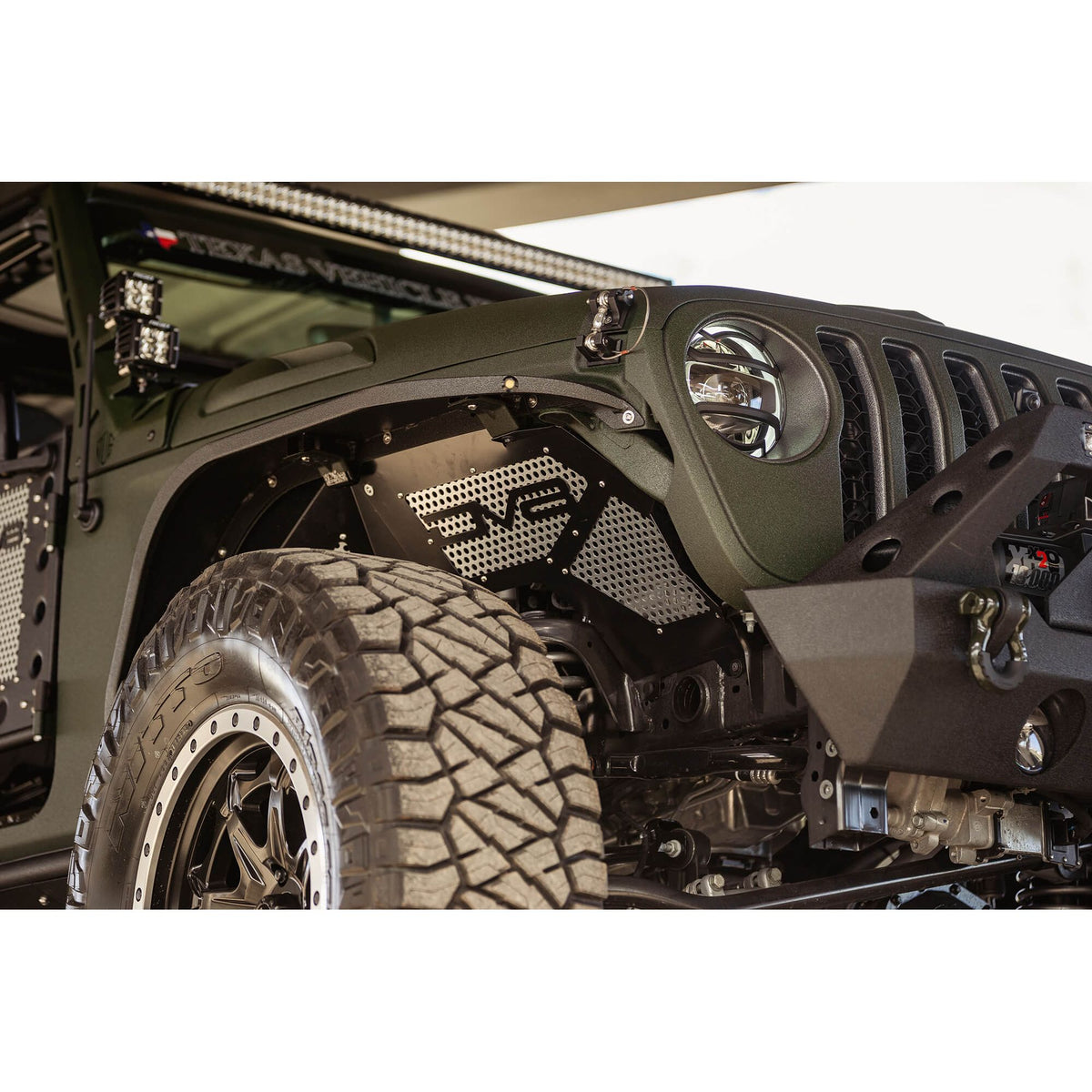 DV8 OFF-ROAD | 2018 2023 Jeep Wrangler JL JLU Gladiator JT Front Inner Fenders  | INFEND-03FB