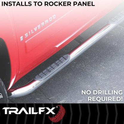 TrailFX 2004–2012 3" Round Step Bar For GM Colorado/Canyon Crew- Stainless (1110134041) - product image 6