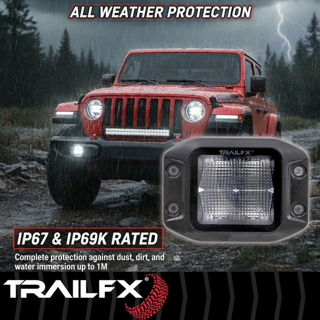 TrailFX 3" LED Cube Flush Mount Light- Black Edition Single (2X2FMBKF1) - product image 9