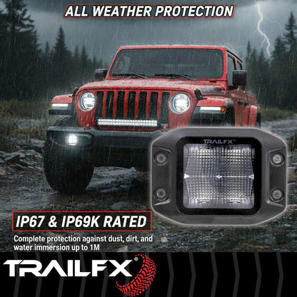 TrailFX 3" LED Cube Flush Mount Light- Black Edition Single (2X2FMBKF1) - product image 9
