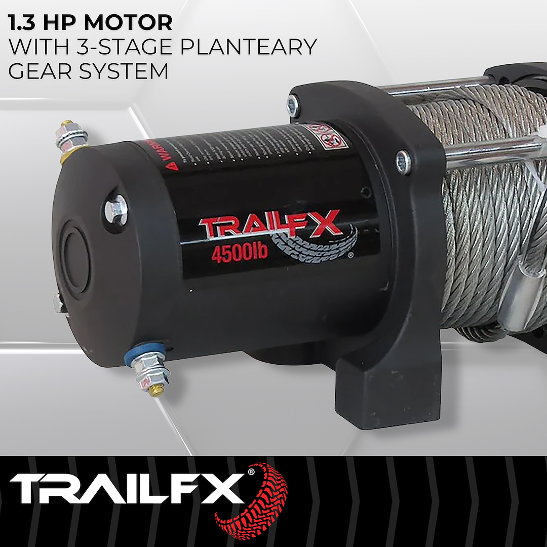 TrailFX ATV/UTV Steel Cable Winch 4500 Lb (W45B) - product image 5