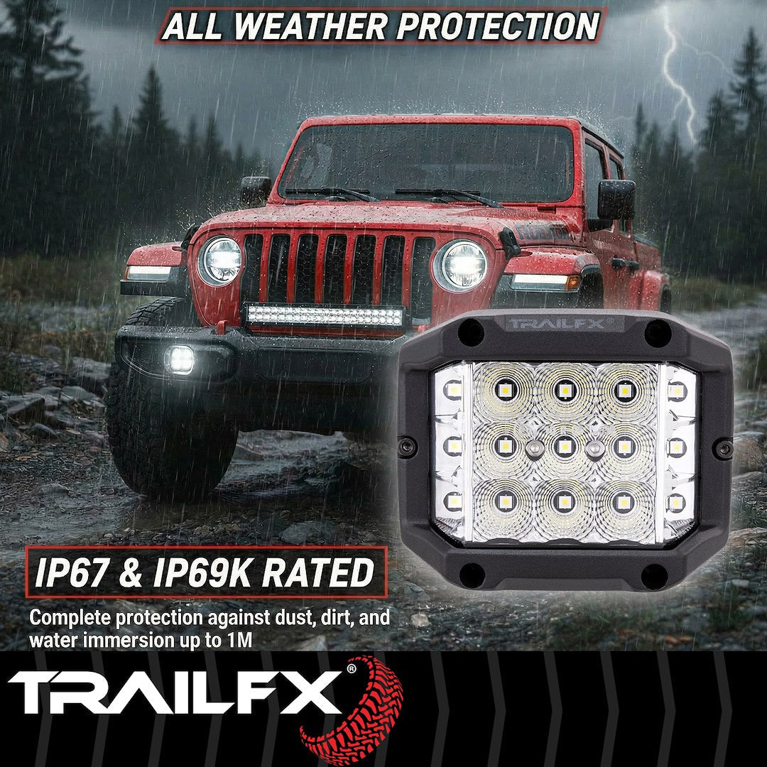 TrailFX 4" LED Side Shooter Pod Light- Single (PODSIDF1) - product image 9