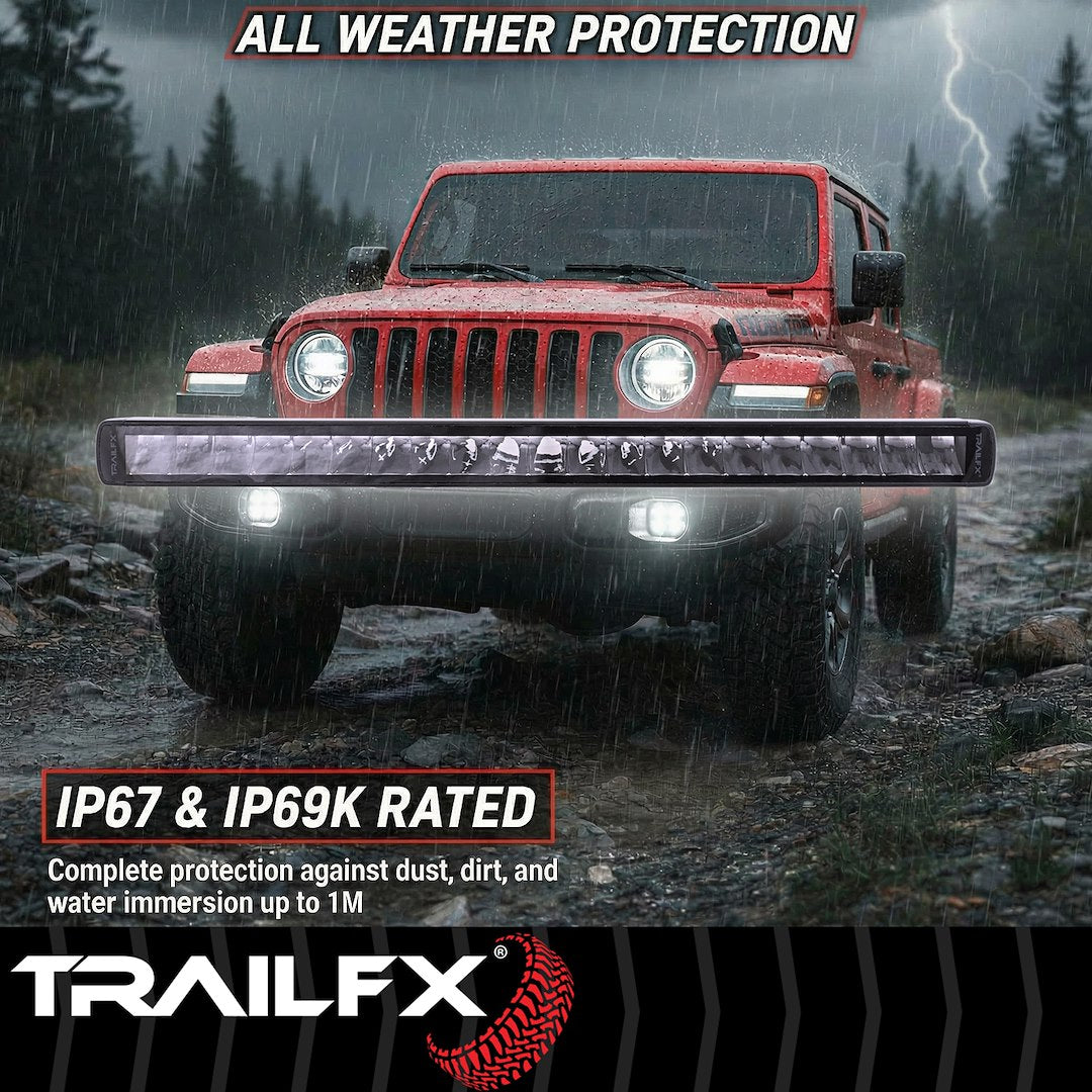 TrailFX 20" Single Row LED Light Bar- Black Edition (20SRBKCM) - product image 9
