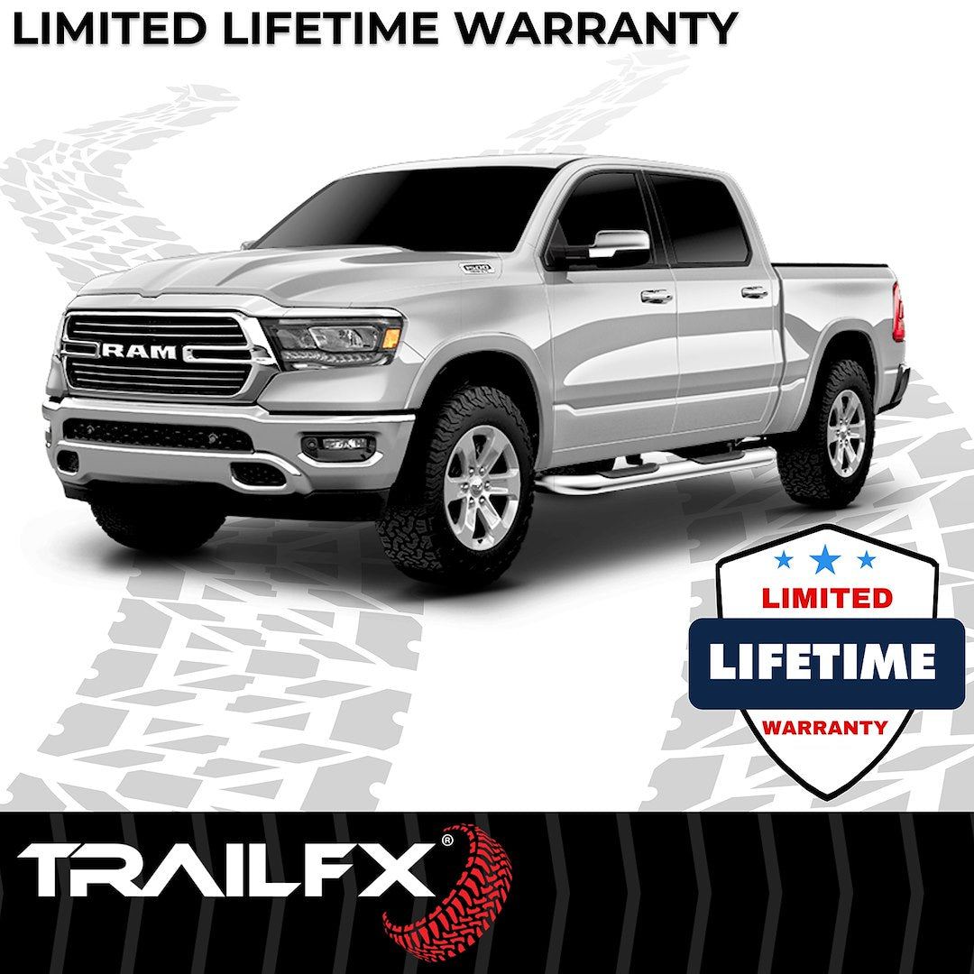 TrailFX 2019–2025 4" Oval Bent Step Bar For Ram 1500 Extended- Stainless (A1013S) - product image 8