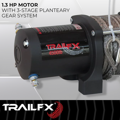 TrailFX ATV/UTV Synthetic Rope Winch 4500 Lb (WS45B) - product image 6