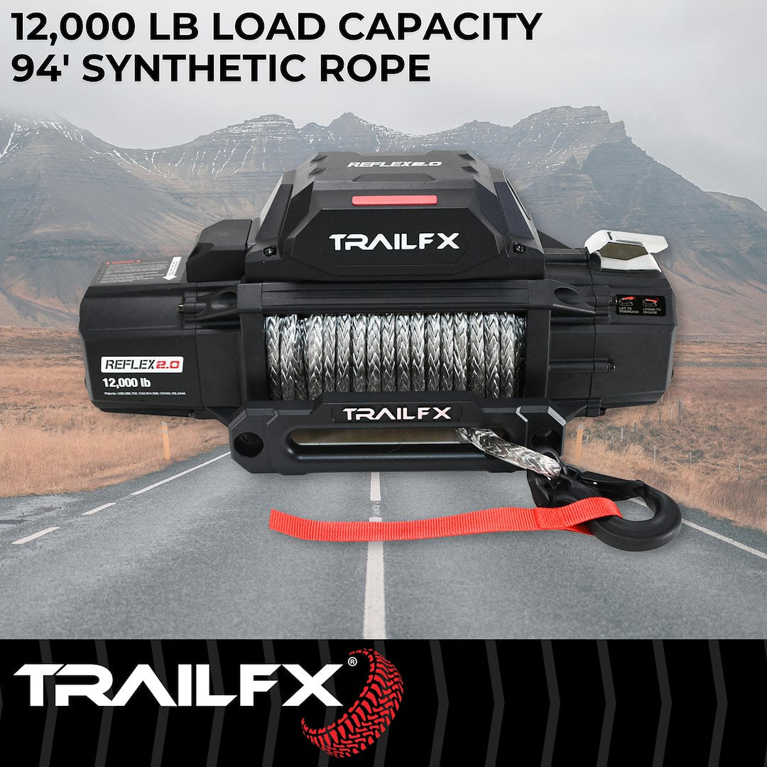 TrailFX Reflex 2.0 Synthetic Rope Winch 12000 Lb (WRS212B) - product image 3
