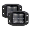 TrailFX 3" LED Cube Flush Mount Lights- Black Edition Pair (2X2FMBKF2)