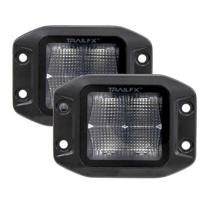 TrailFX 3" LED Cube Flush Mount Lights- Black Edition Pair (2X2FMBKF2) - product image 1
