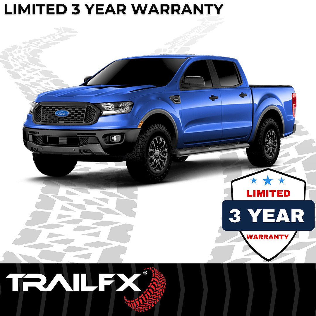 TrailFX 2019–2023 4" Oval Straight Step Bar For Ford Ranger Crew- Black (A1550B) - product image 8