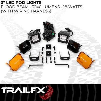 TrailFX 3" LED Cube Lights- Pair (3X2F2) - product image 5