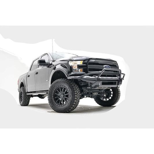 Fab Fours Aero Front Bumper 2 Stage Black Powder Coated w/Pre-Runner Guard l FF15-D3272-1