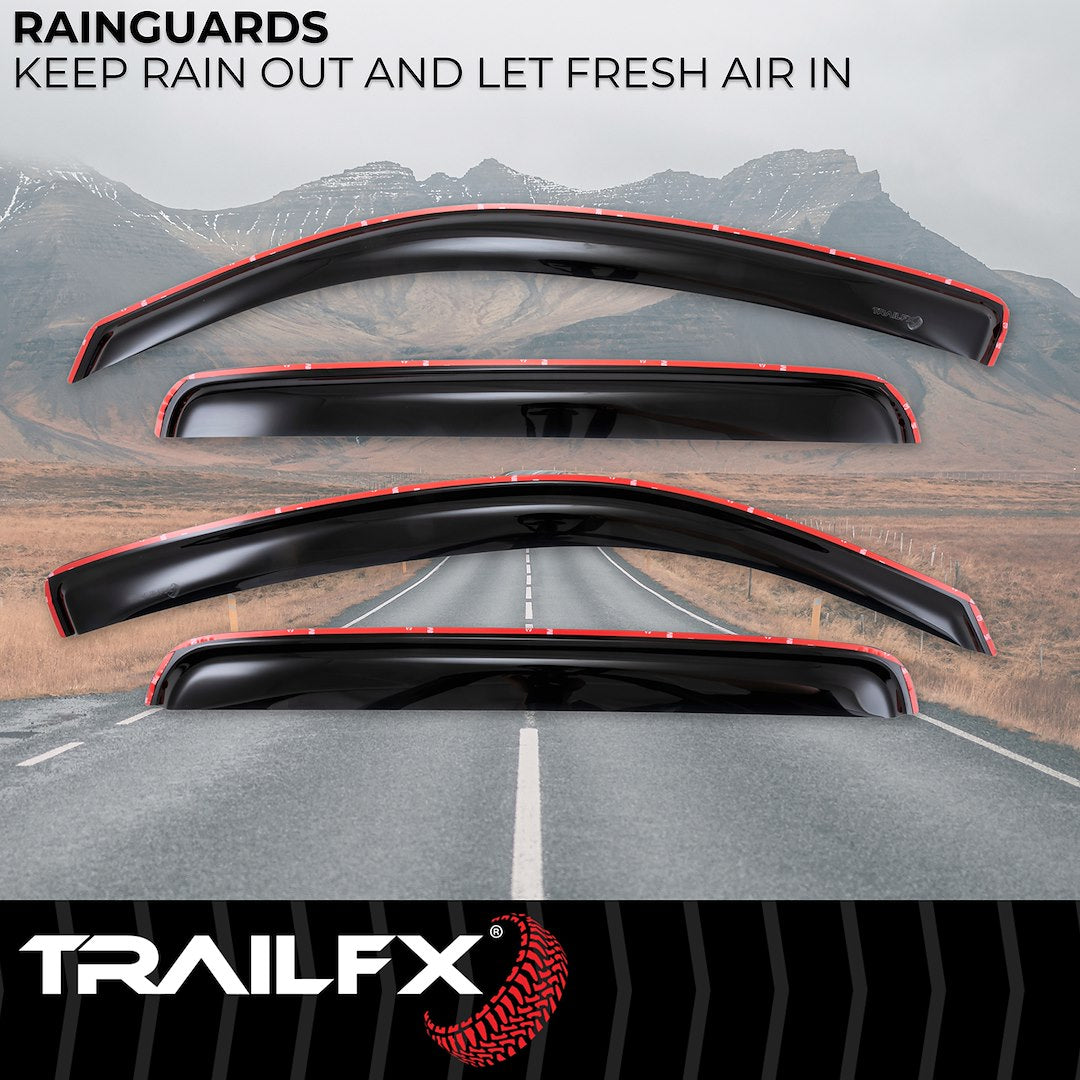 TrailFX 2005–2015 In Channel 4-Piece Window Vent For Toyota Tacoma (4056IC) - product image 2