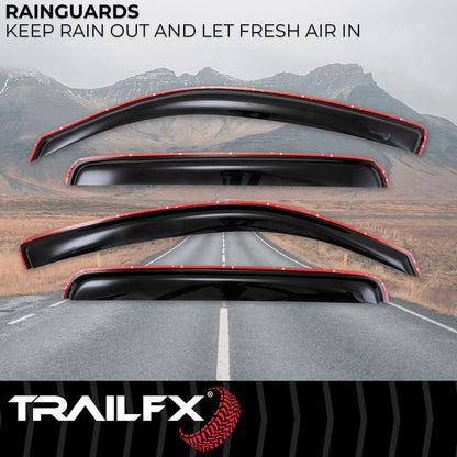 TrailFX 2005–2015 In Channel 4-Piece Window Vent For Toyota Tacoma (4056IC) - product image 2