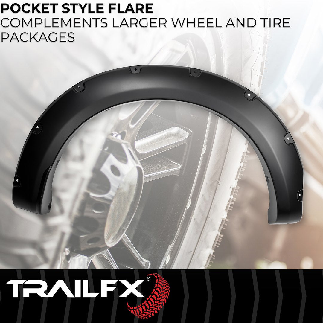 TrailFX 2023–2026 Pocket Style Fender Flares For Ford Superduty (TFF3008S) - product image 3