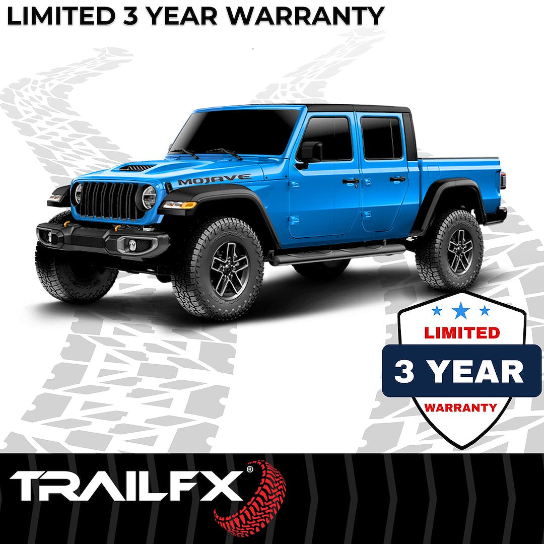 TrailFX 2020–2025 4" Oval Straight Step Bar For Jeep Gladiator- Black (A1553T) - product image 8
