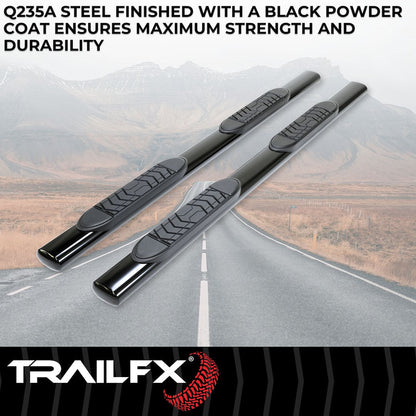 TrailFX 1999–2013 5" Oval Straight Step Bar For GM Silverado/Sierra Extended-Black (A7002B) - product image 2