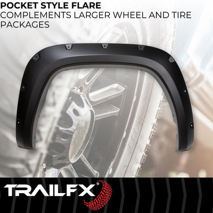 TrailFX 2022–2026 Pocket Style Fender Flares For Toyota Tundra (TFT3004S) - product image 3