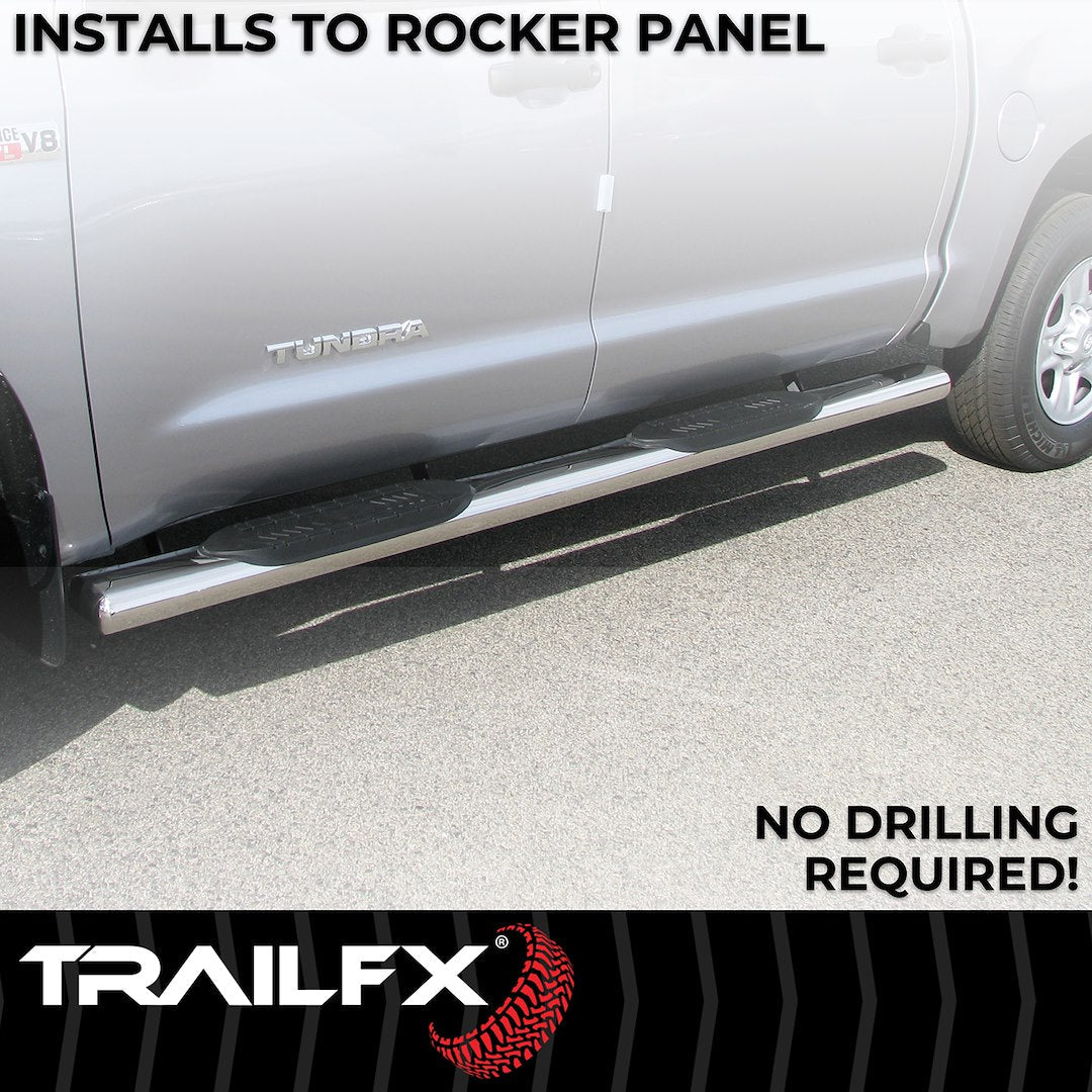 TrailFX 2019–2026 6" Oval Straight Step Bar For Ram 1500 Crew- Stainless (A8249S) - product image 7
