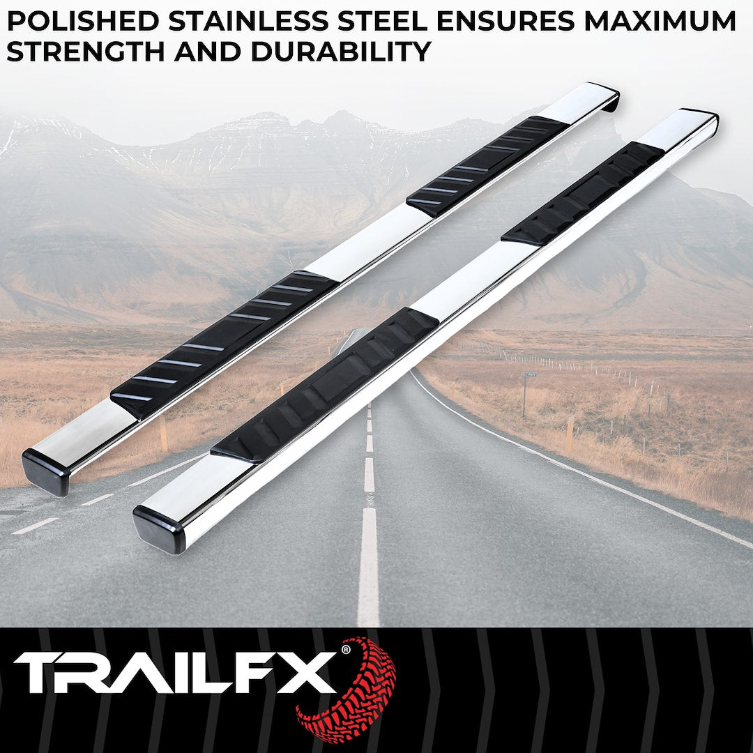 TrailFX 2019–2026 T4 Trapezoid Step Bar For GM Silverado/Sierra Crew-Stainless (A4017S) - product image 2