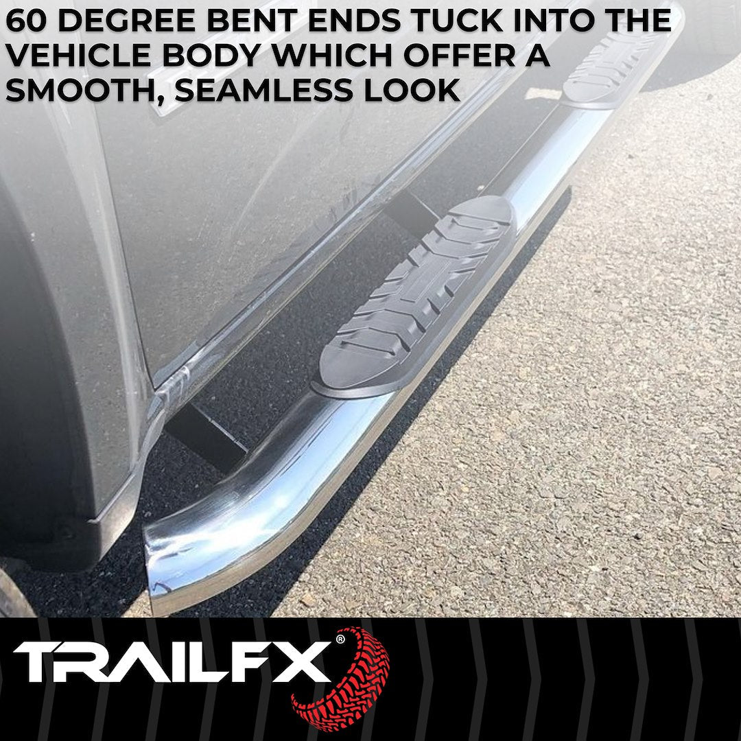 TrailFX 2015–2025 4" Oval Bent Step Bar For GM Colorado/Canyon Crew- Stainless (A1001S) - product image 5