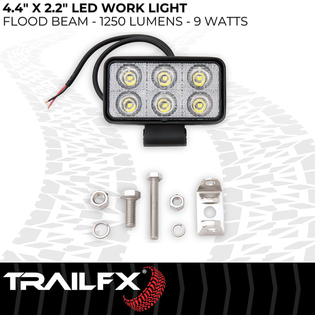 TrailFX 4.4" x 2.2" LED Work Light- Single (3X2WLF1) - product image 5
