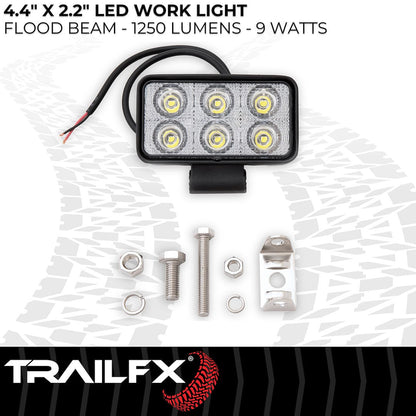 TrailFX 4.4" x 2.2" LED Work Light- Single (3X2WLF1) - product image 5