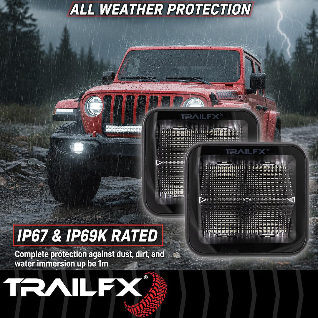 TrailFX 3" LED Cube Lights- Black Edition Pair (2X2BKF2) - product image 9