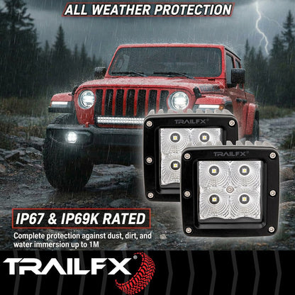 TrailFX 3" LED Cube Lights- Pair (2X2F2) - product image 9