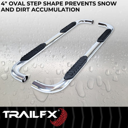 TrailFX 2019–2025 4" Oval Bent Step Bar For Ram 1500 Extended- Stainless (A1013S) - product image 4
