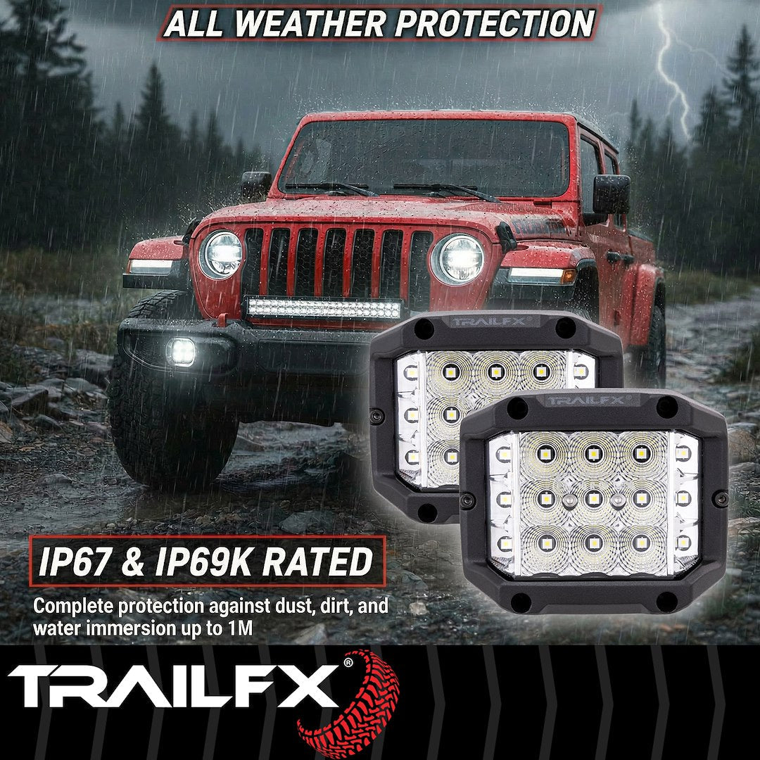 TrailFX 4" LED Side Shooter Pod Light- Pair (PODSIDF2) - product image 9