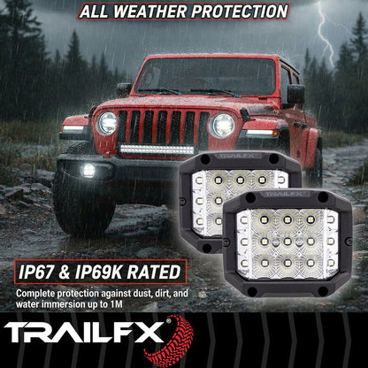 TrailFX 4" LED Side Shooter Pod Light- Pair (PODSIDF2) - product image 9