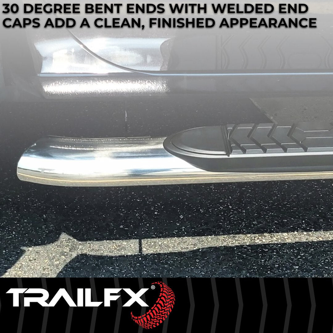 TrailFX 2007–2018 5" Oval Bent Step Bar For GM Silverado/Sierra Crew-Stainless (A7063S) - product image 5