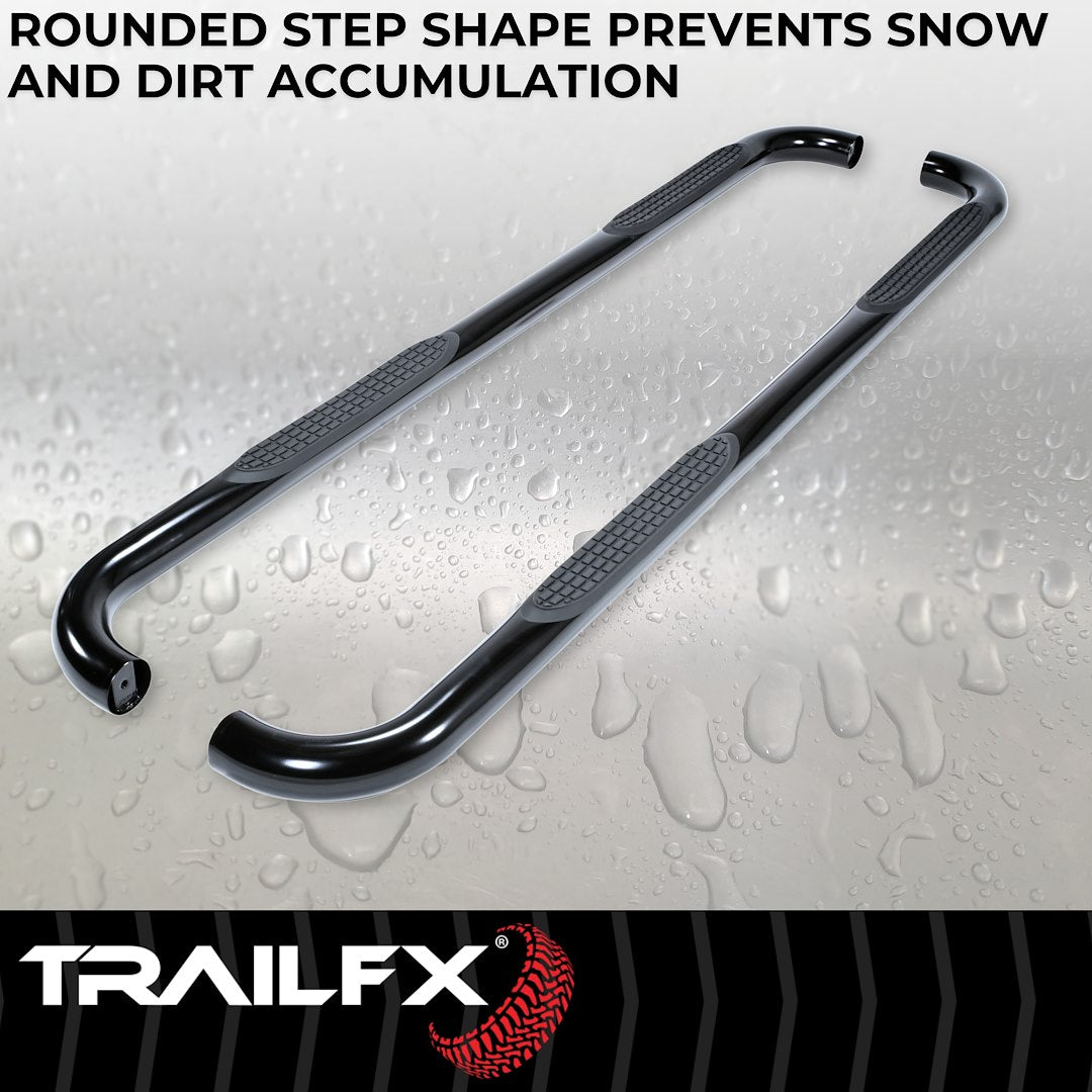 TrailFX 2015–2026 3" Round Step Bar For GM Colorado/Canyon Crew- Black (A0045B) - product image 4