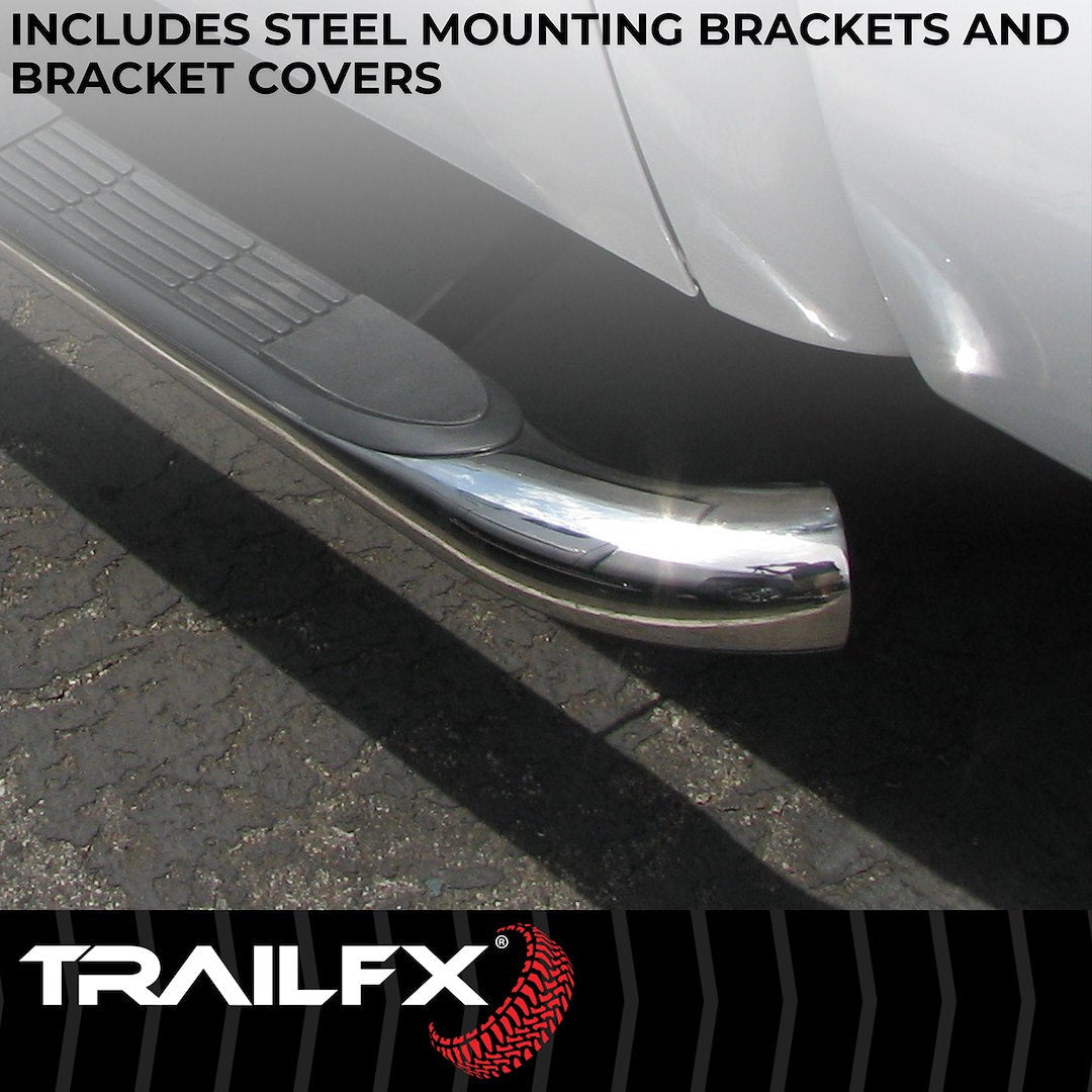 TrailFX 2020–2026 3" Round Step Bar For Jeep Gladiator- Stainless (A0063S) - product image 5