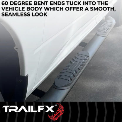 TrailFX 2019–2023 4" Oval Bent Step Bar For Ford Ranger Extended-Black (A1014B) - product image 5