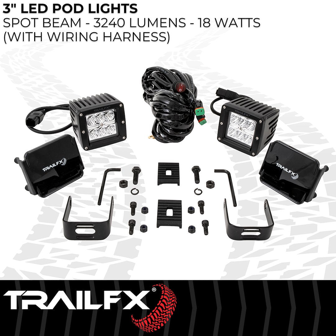 TrailFX 3" LED Cube Lights- Pair (3X2S2) - product image 5