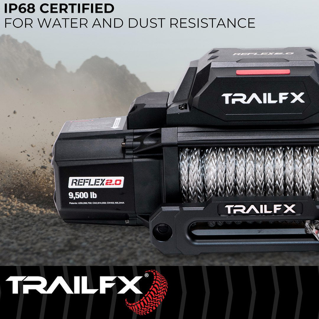 TrailFX Reflex 2.0 Synthetic Rope Winch 9500 Lb (WRS295B) - product image 8