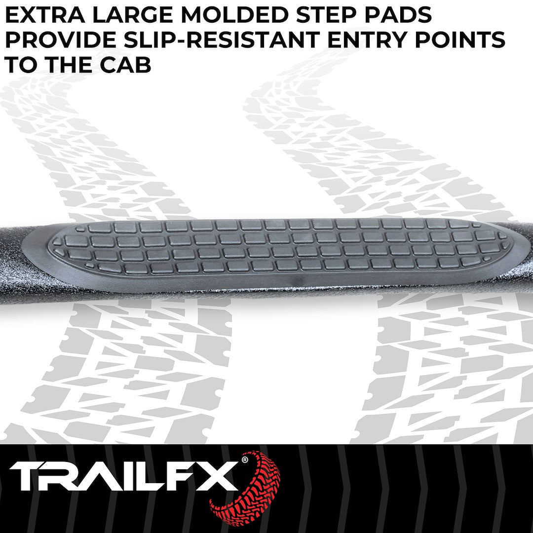 TrailFX 2020–2026 3" Round Step Bar For Jeep Gladiator- Black (A0063T) - product image 3