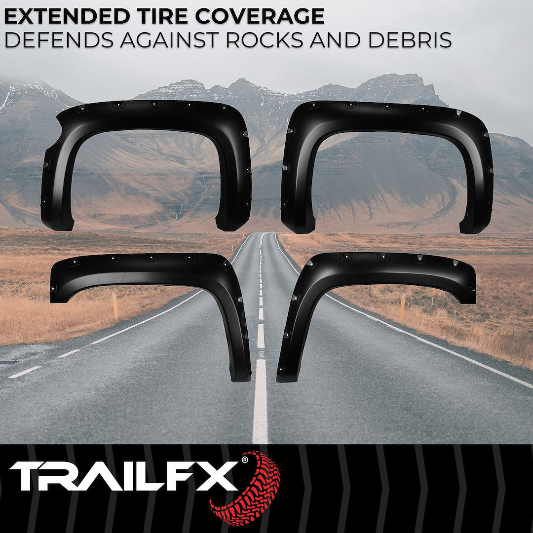 TrailFX 2007–2013 Pocket Style Fender Flares For Chevrolet Silverado 1500 (TFC3003S) - product image 2