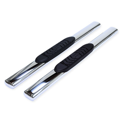 TrailFX 2007–2018 5" Oval Straight Step Bar For GM Silverado/Sierra Standard- Stainless (A7036S) - product image 1
