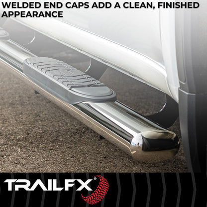 TrailFX 2007–2018 5" Oval Straight Step Bar For GM Silverado/Sierra Standard- Stainless (A7036S) - product image 5