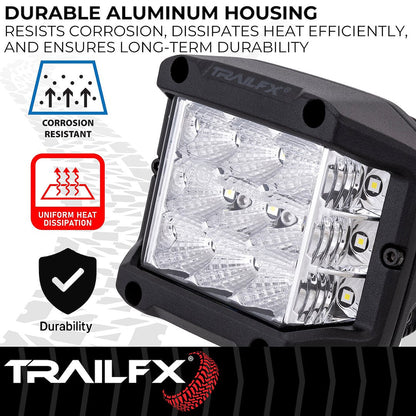 TrailFX 4" LED Side Shooter Pod Light- Pair (PODSIDF2) - product image 7