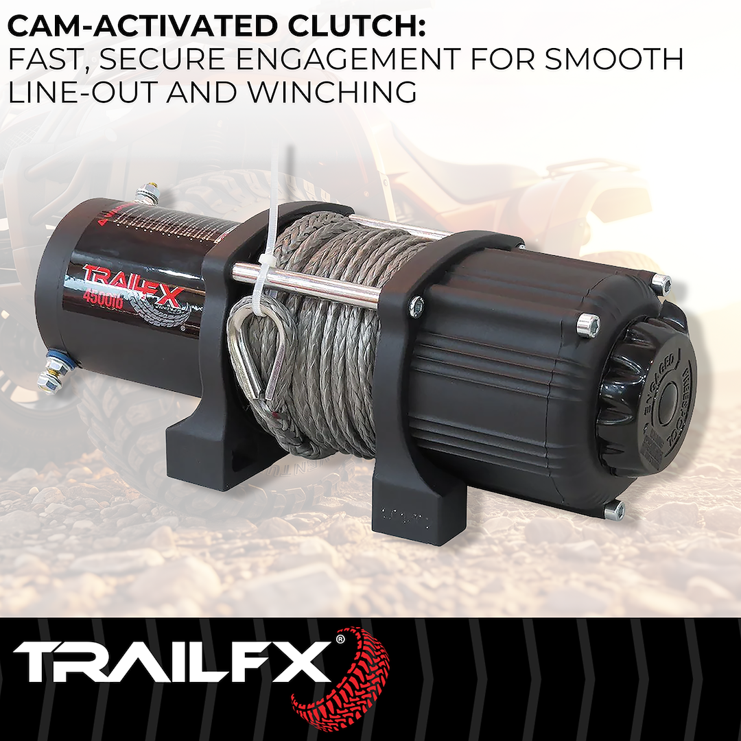 TrailFX ATV/UTV Synthetic Rope Winch 4500 Lb (WS45B) - product image 5